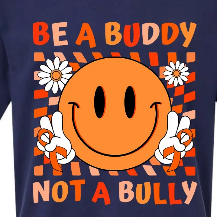 Be A Buddy Not A Bully Unity Day Anti Bullying Orange Face Sueded Cloud Jersey T-Shirt