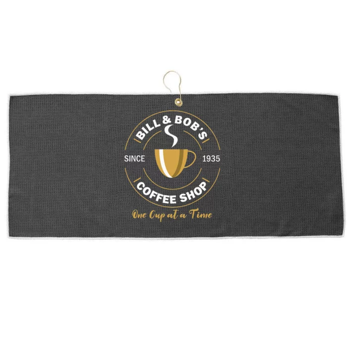 Bill And BobS Coffee Shop Aa Recovery Gift Large Microfiber Waffle Golf Towel