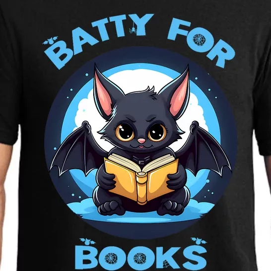 Batty About Books Lover Teacher Librarian Bookish Halloween Pajama Set