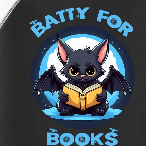 Batty About Books Lover Teacher Librarian Bookish Halloween Toddler Fine Jersey T-Shirt