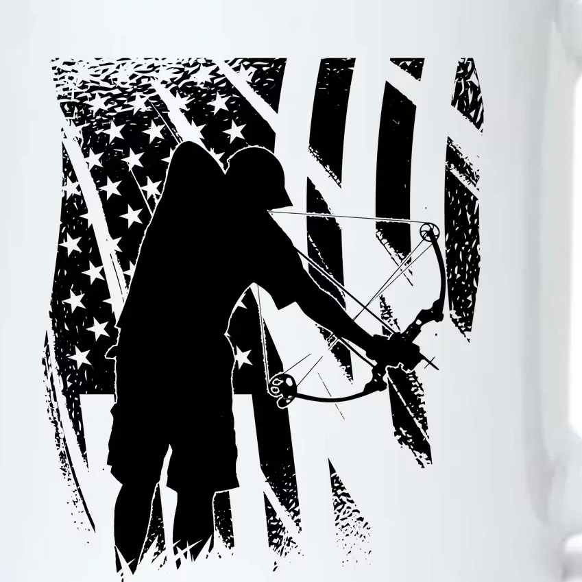 Bowfishing Americana Black Color Changing Mug