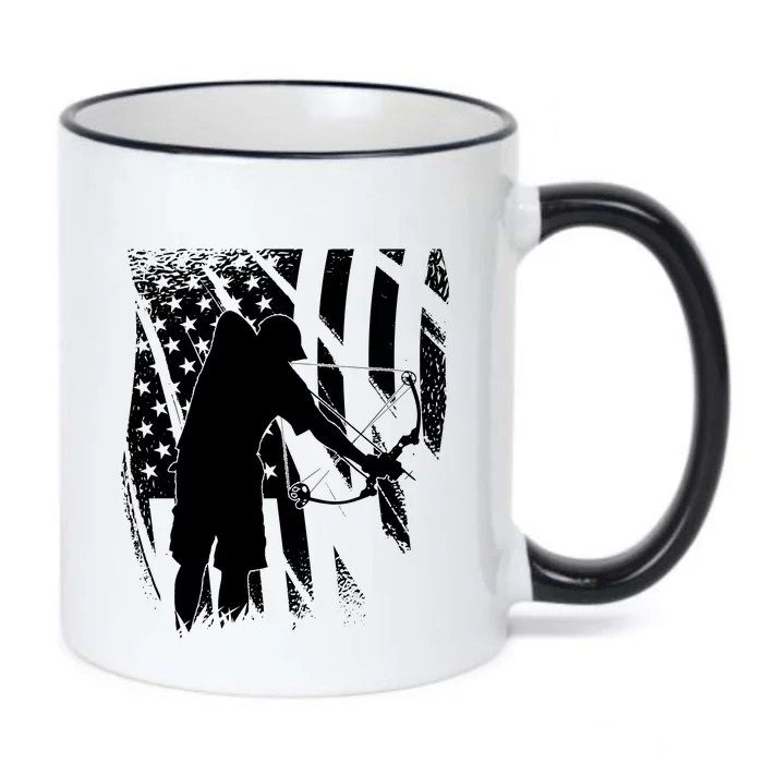 Bowfishing Americana Black Color Changing Mug