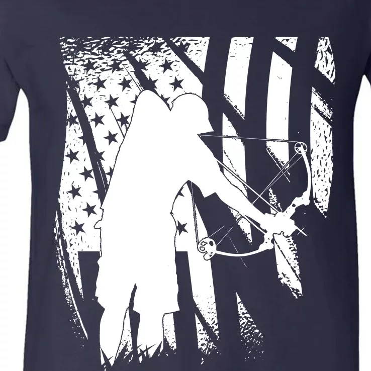 Bowfishing Americana V-Neck T-Shirt