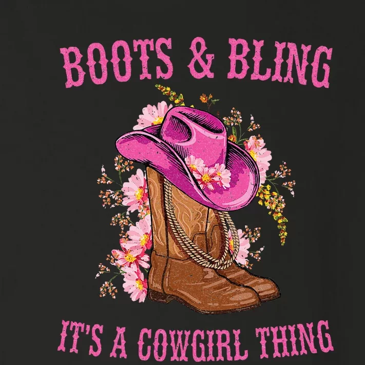 Boots And Bling Its A Cowgirl Thing Cute Love Country Life Toddler Long Sleeve Shirt