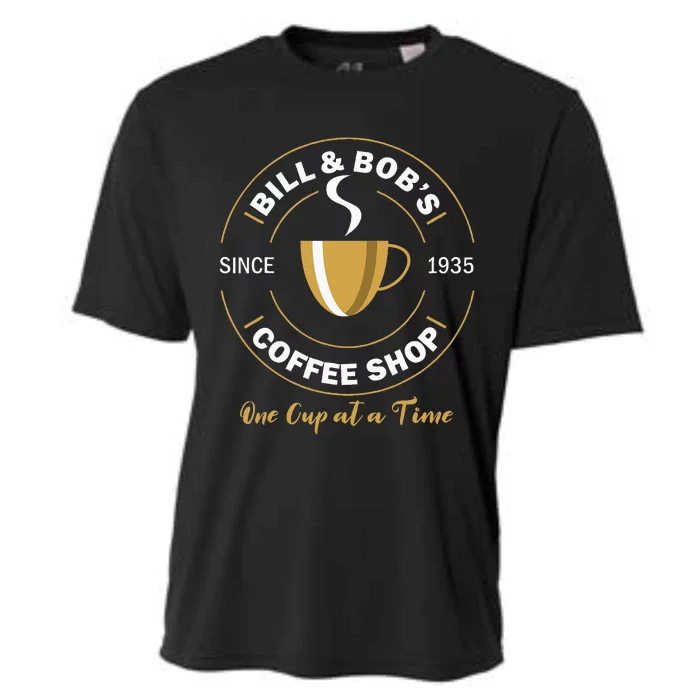 Bill And Bobs Coffee Shop Aa Recovery Cooling Performance Crew T-Shirt