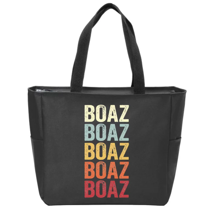 Boaz Alabama Boaz Al Retro Vintage Text Zip Tote Bag