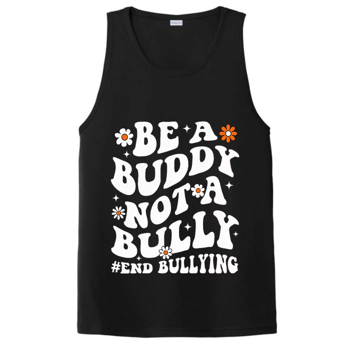 Be A Buddy Not A Bully Unity Day Orange Anti Bullying Performance Tank