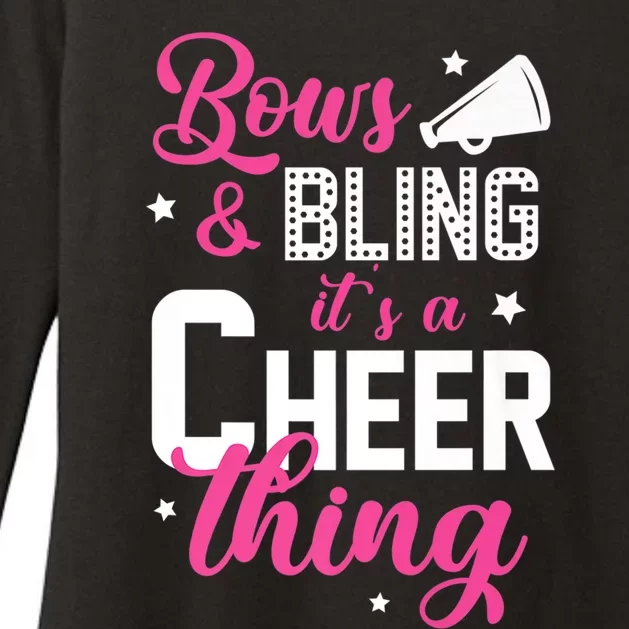 Bows And Bling It's A Cheer Thing Cheerleading Cheerleader Gift Womens CVC Long Sleeve Shirt