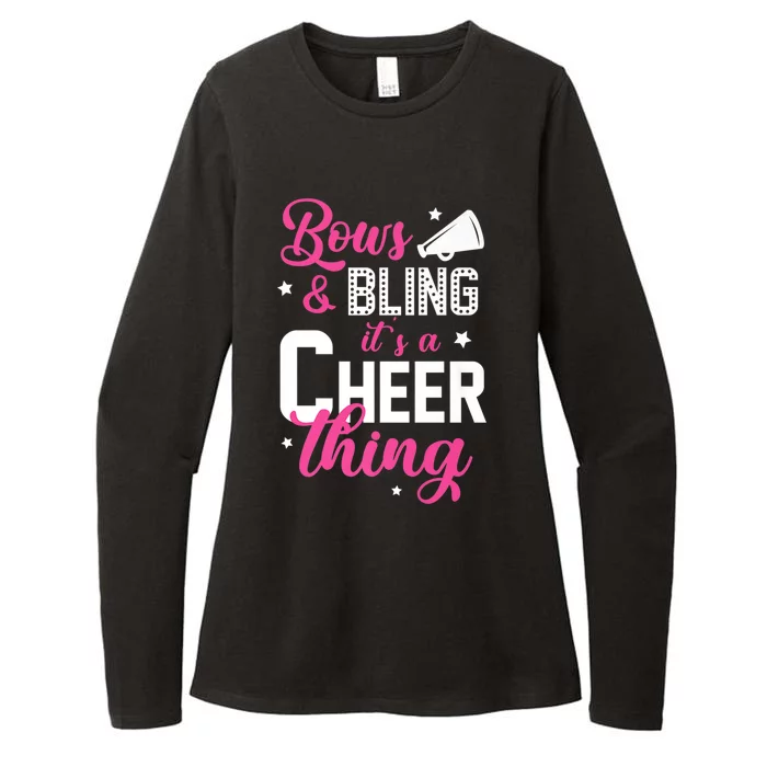 Bows And Bling It's A Cheer Thing Cheerleading Cheerleader Gift Womens CVC Long Sleeve Shirt