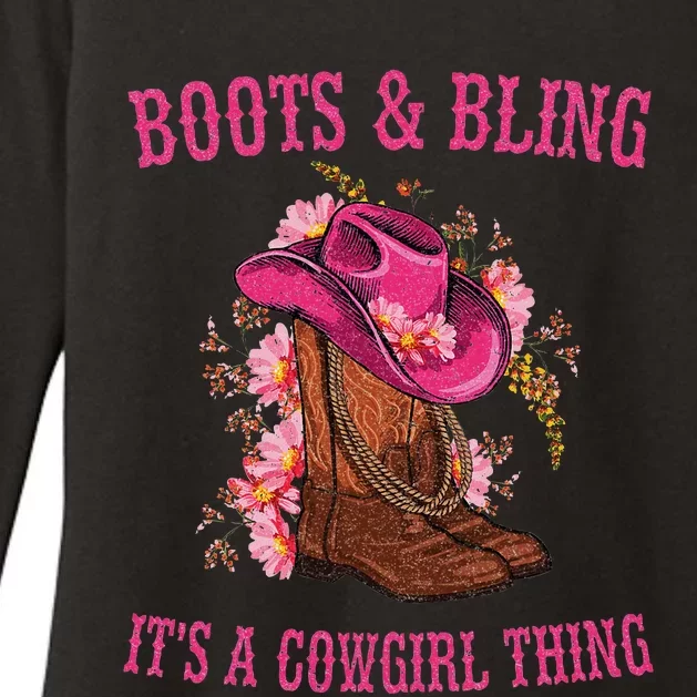 Boots And Bling Its A Cowgirl Thing Cute Love Country Life Womens CVC Long Sleeve Shirt