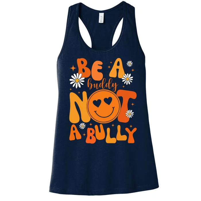 Be A Buddy Not A Bully Unity Day Anti Bullying Women's Racerback Tank