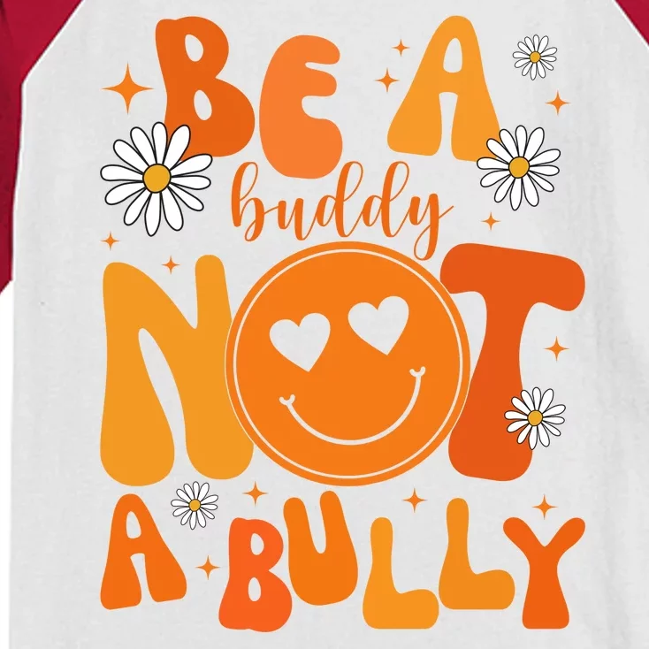 Be A Buddy Not A Bully Unity Day Anti Bullying Kids Colorblock Raglan Jersey