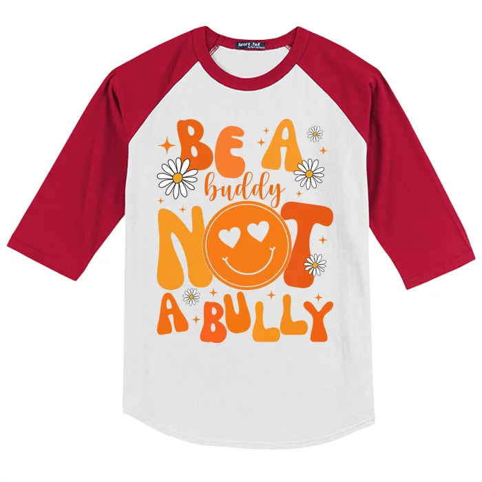 Be A Buddy Not A Bully Unity Day Anti Bullying Kids Colorblock Raglan Jersey