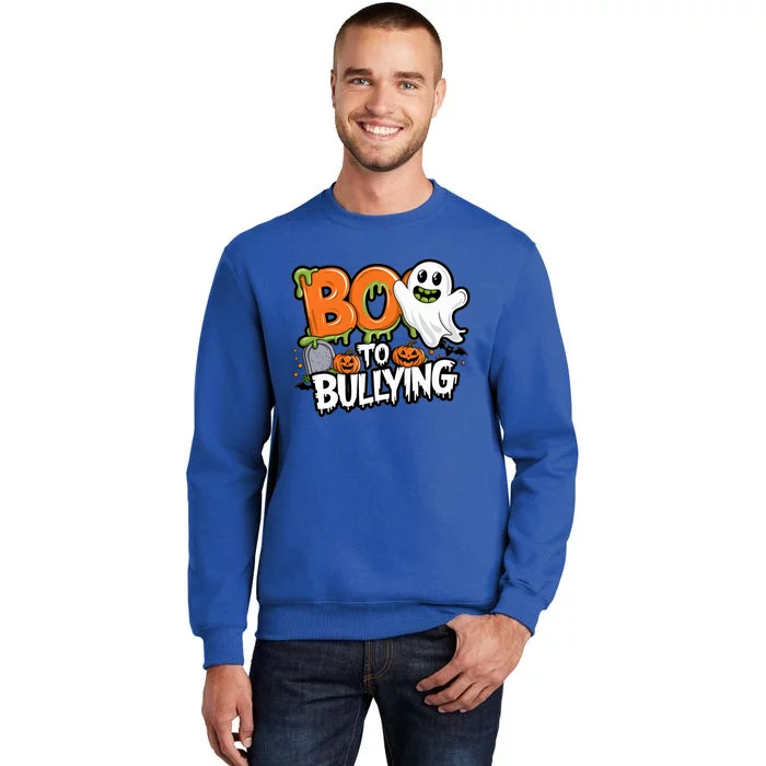 Boo Anti Bullying Funny Halloween Orange Unity Day Sweatshirt