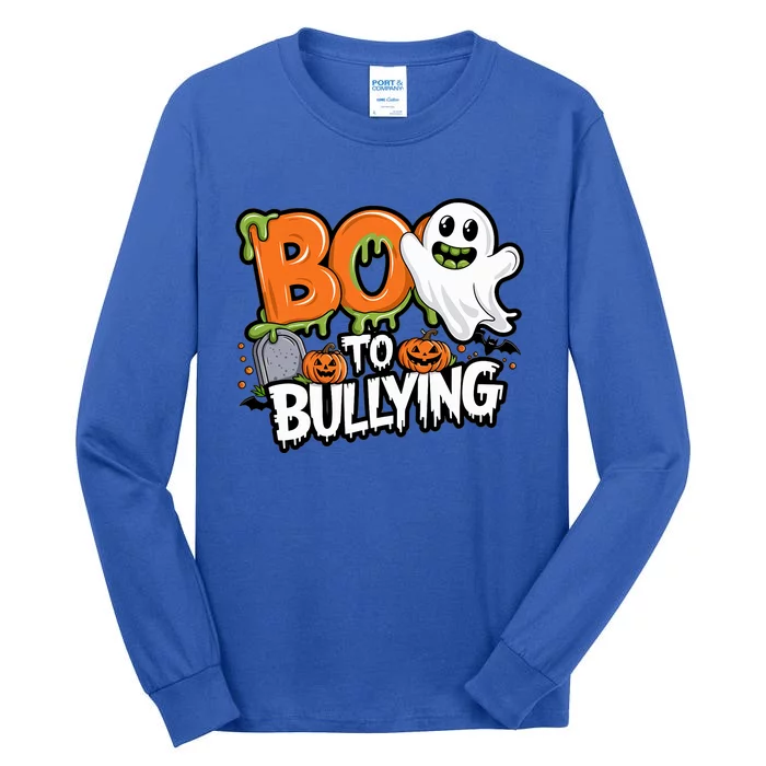 Boo Anti Bullying Funny Halloween Orange Unity Day Tall Long Sleeve T-Shirt