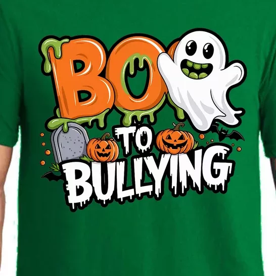 Boo Anti Bullying Funny Halloween Orange Unity Day Pajama Set