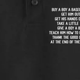 Buy A Baseball Get Him Outside Mother Father Gift Dry Zone Grid Performance Polo