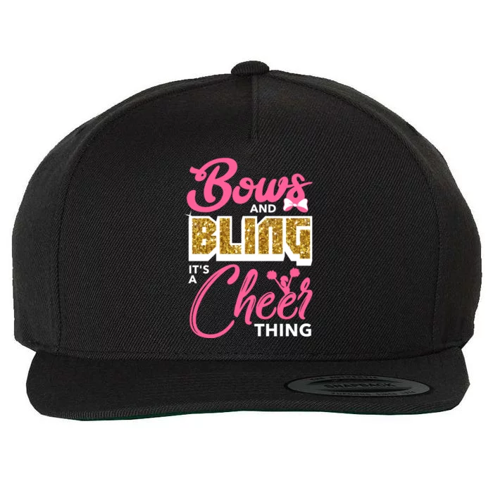 Bows And Bling It's A Cheer Thing Cheerleading Cheerleader Funny Gift Wool Snapback Cap