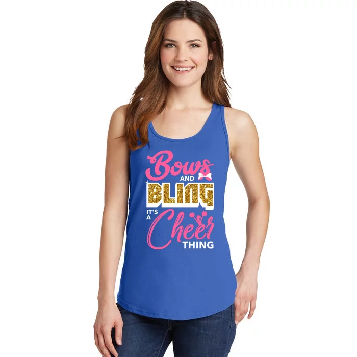 Bows And Bling It's A Cheer Thing Cheerleading Cheerleader Funny Gift Ladies Essential Tank