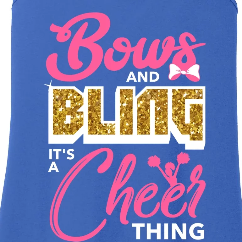 Bows And Bling It's A Cheer Thing Cheerleading Cheerleader Funny Gift Ladies Essential Tank