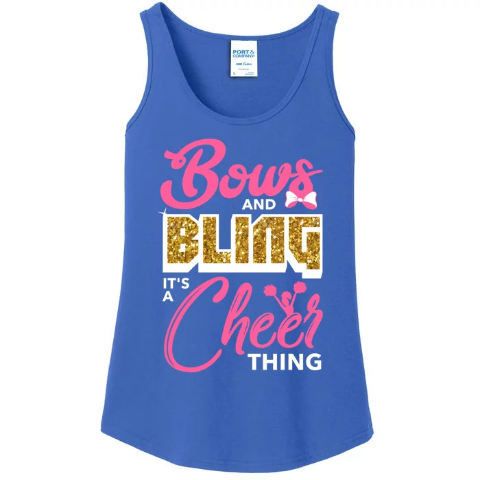 Bows And Bling It's A Cheer Thing Cheerleading Cheerleader Funny Gift Ladies Essential Tank