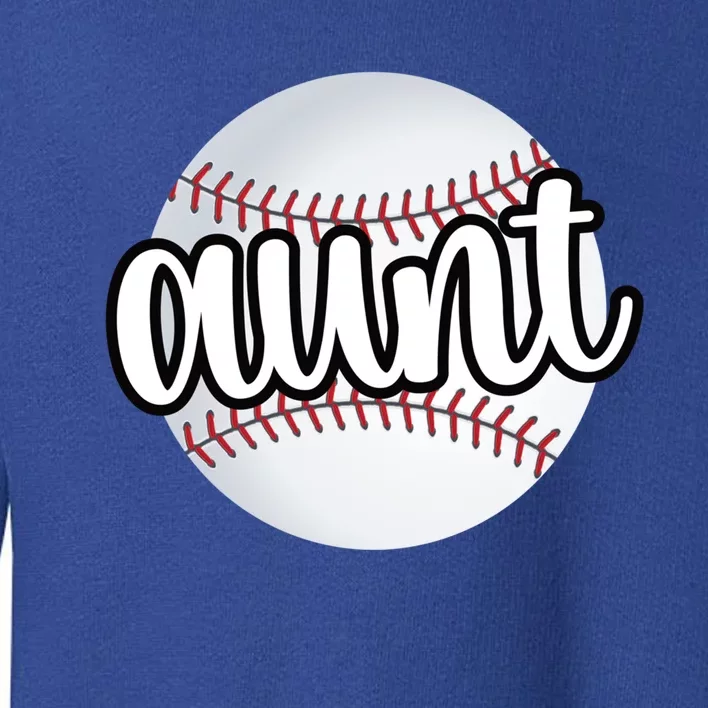 Baseball Aunt Baseball Fan Proud Baseball Auntie Gift Toddler Sweatshirt