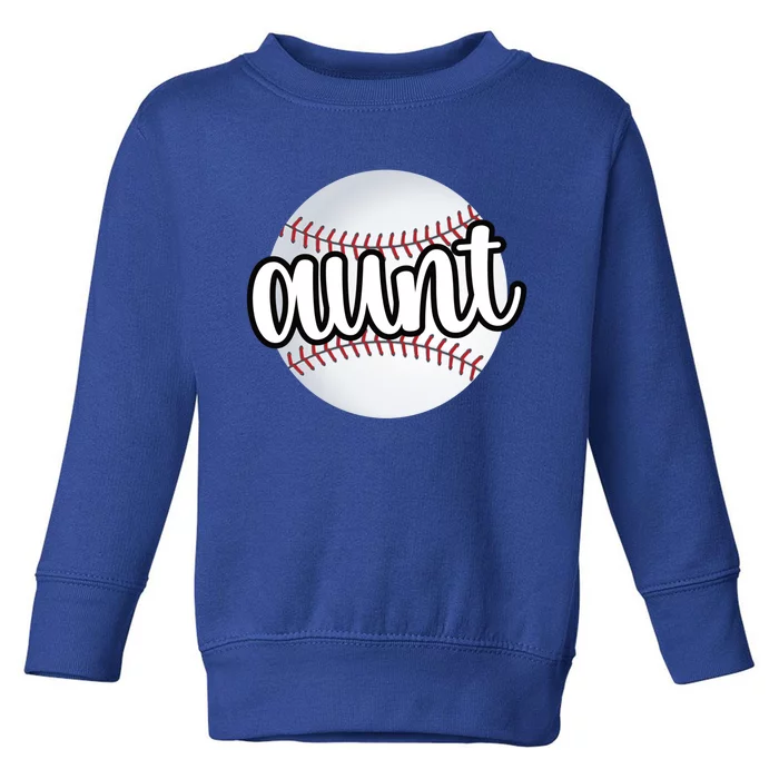 Baseball Aunt Baseball Fan Proud Baseball Auntie Gift Toddler Sweatshirt