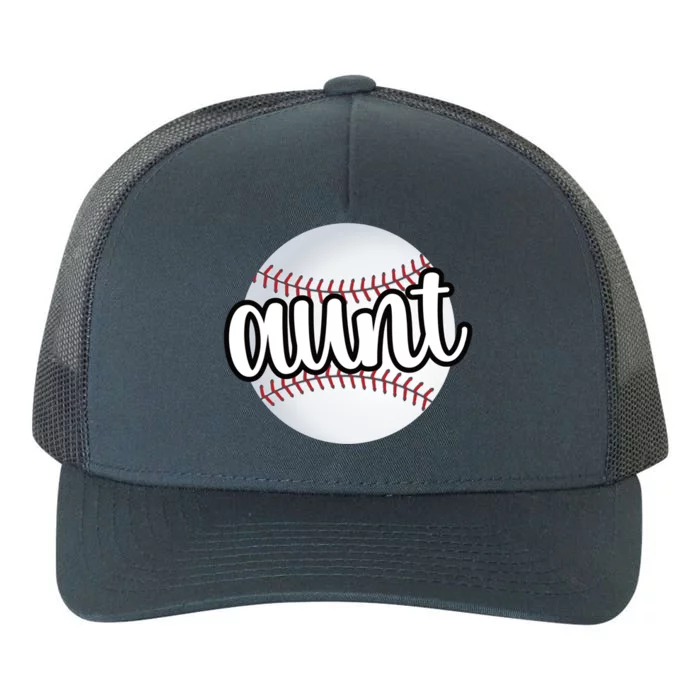 Baseball Aunt Baseball Fan Proud Baseball Auntie Gift Yupoong Adult 5-Panel Trucker Hat