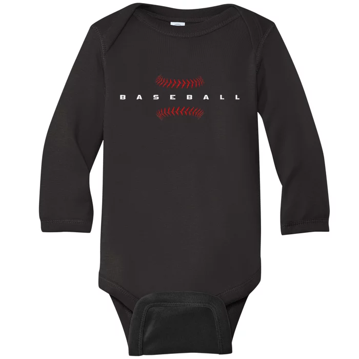 Baseball Apparel Baseball Baby Long Sleeve Bodysuit