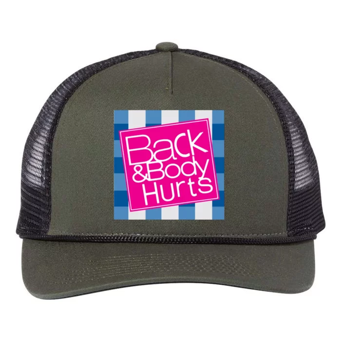 Back And Body Hurts Retro Rope Trucker Hat Cap