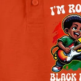 Black Afro Boy I'm Rockin' Black History Month Guitarist Dry Zone Grid Performance Polo