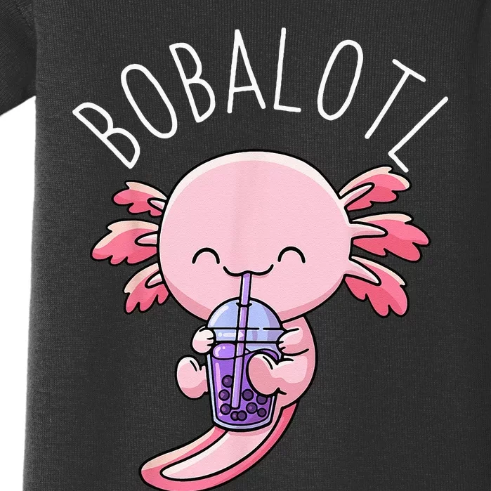 Bobalotl Axolotl Boba Tea Bubble Milk Baby Bodysuit