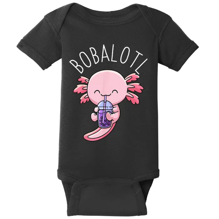 Bobalotl Axolotl Boba Tea Bubble Milk Baby Bodysuit