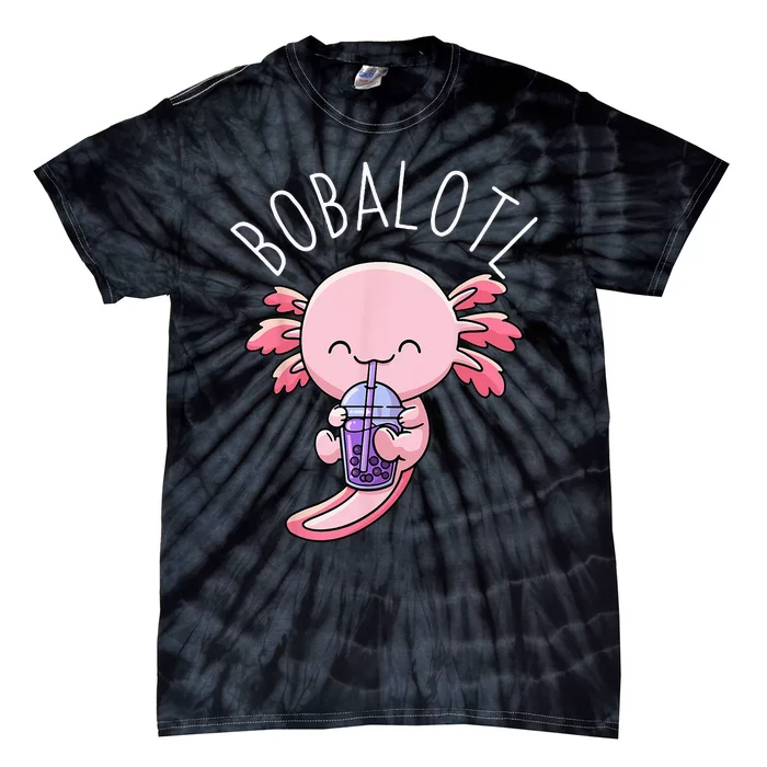 Bobalotl Axolotl Boba Tea Bubble Milk Tie-Dye T-Shirt