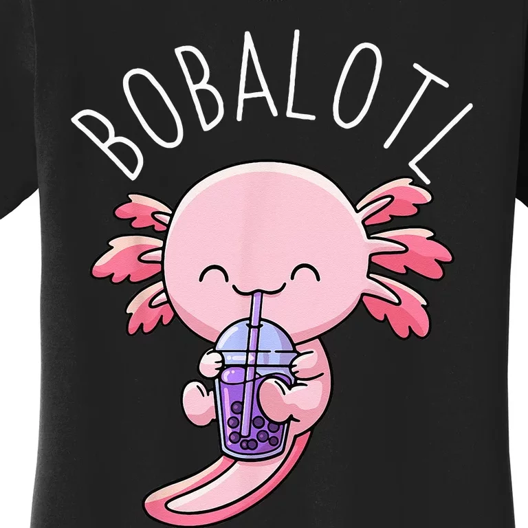 Bobalotl Axolotl Boba Tea Bubble Milk Women's T-Shirt