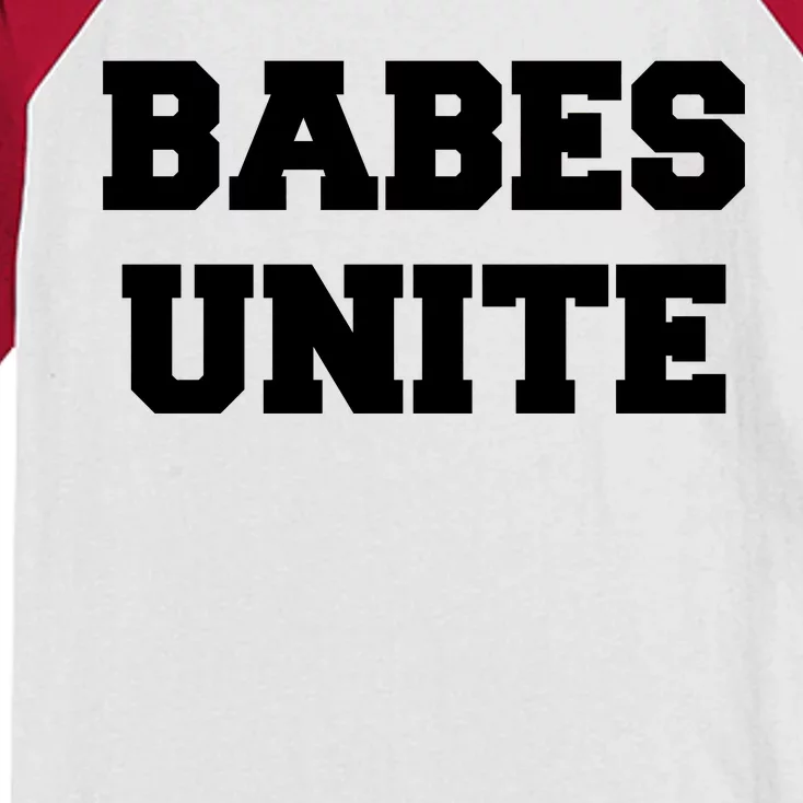 Babes Unite Womens Rights Feminist Kids Colorblock Raglan Jersey