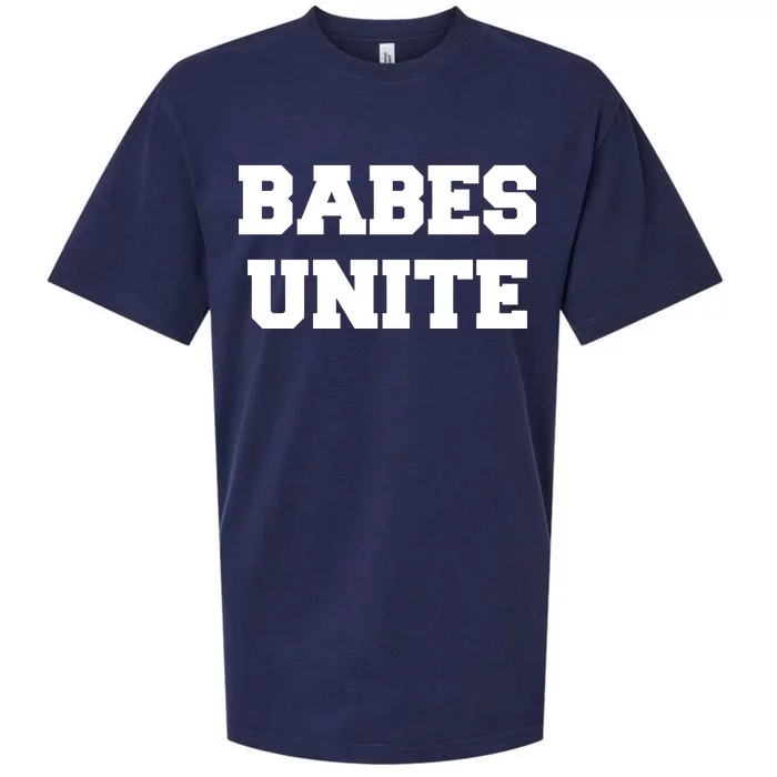 Babes Unite Womens Rights Feminist Sueded Cloud Jersey T-Shirt