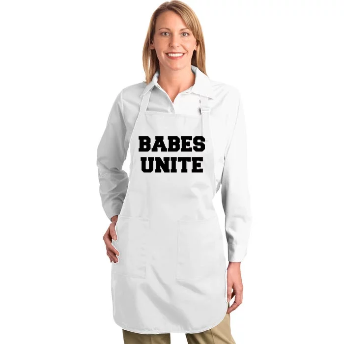 Babes Unite Womens Rights Feminist Full-Length Apron With Pocket