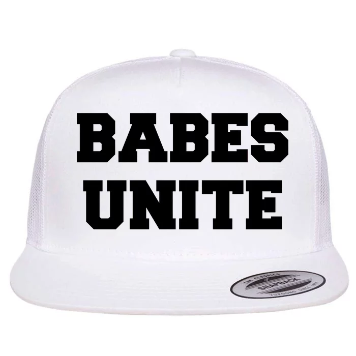 Babes Unite Womens Rights Feminist Flat Bill Trucker Hat