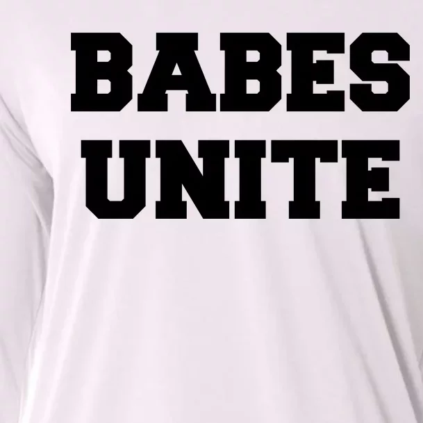 Babes Unite Womens Rights Feminist Cooling Performance Long Sleeve Crew