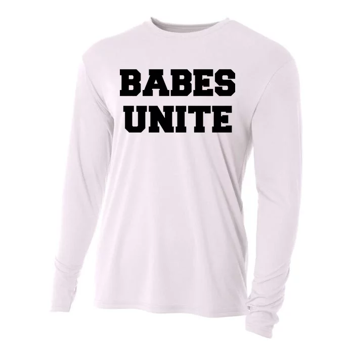 Babes Unite Womens Rights Feminist Cooling Performance Long Sleeve Crew