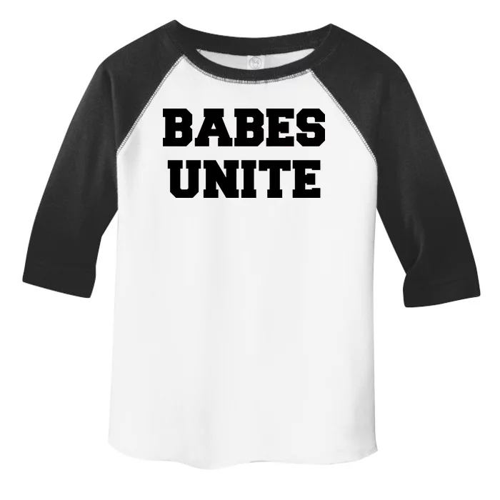 Babes Unite Womens Rights Feminist Toddler Fine Jersey T-Shirt