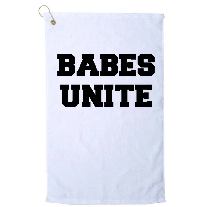 Babes Unite Womens Rights Feminist Platinum Collection Golf Towel