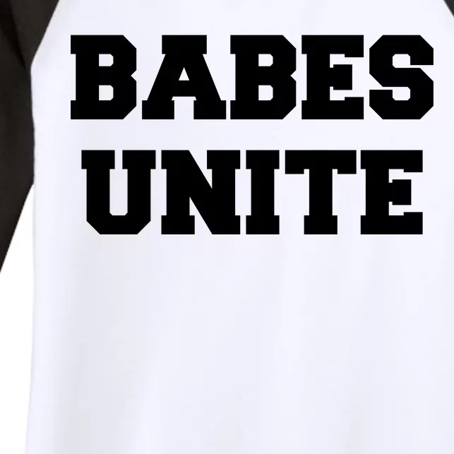 Babes Unite Womens Rights Feminist Women's Tri-Blend 3/4-Sleeve Raglan Shirt