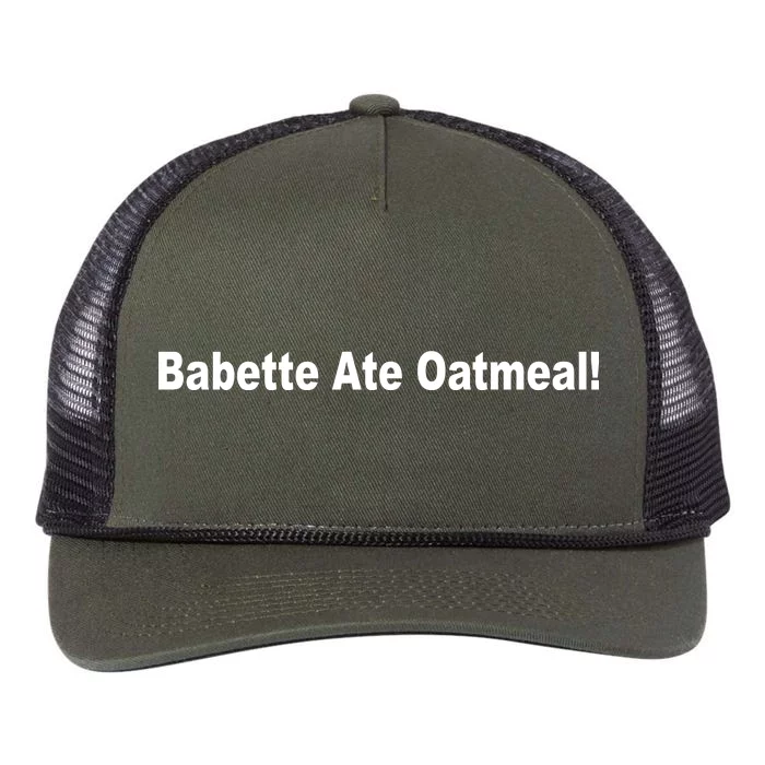 Babette Ate Oatmeal! Retro Rope Trucker Hat Cap