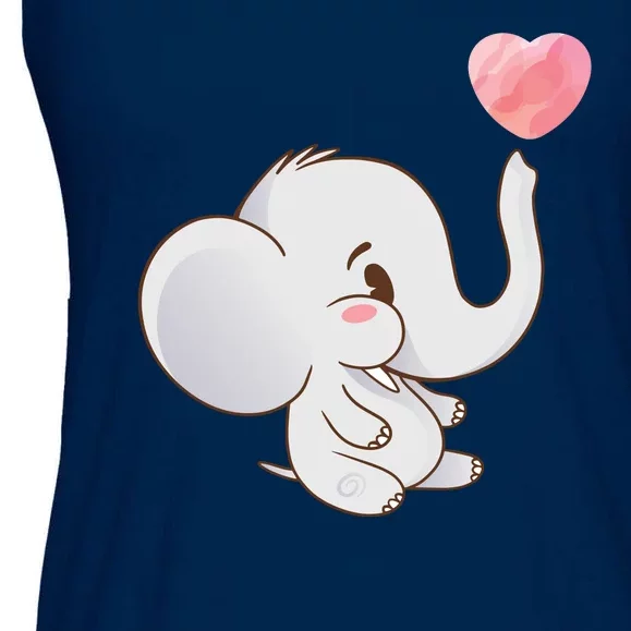 Baby Cute Elephant Ladies Essential Flowy Tank