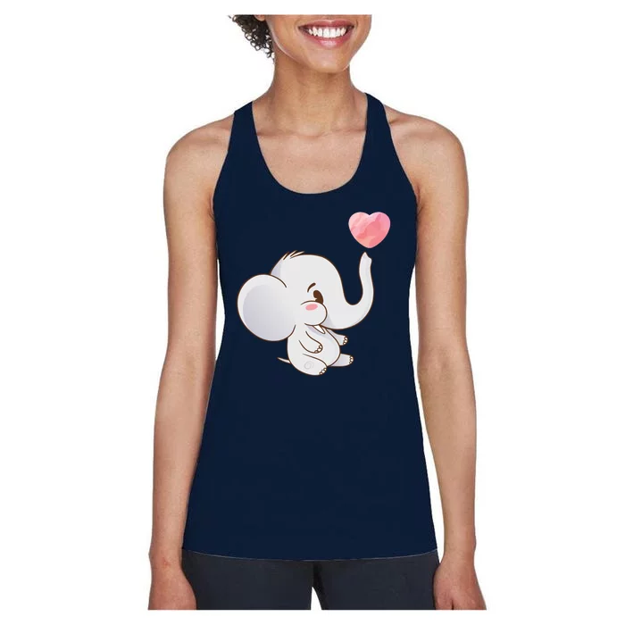 Baby Cute Elephant Women's Racerback Tank