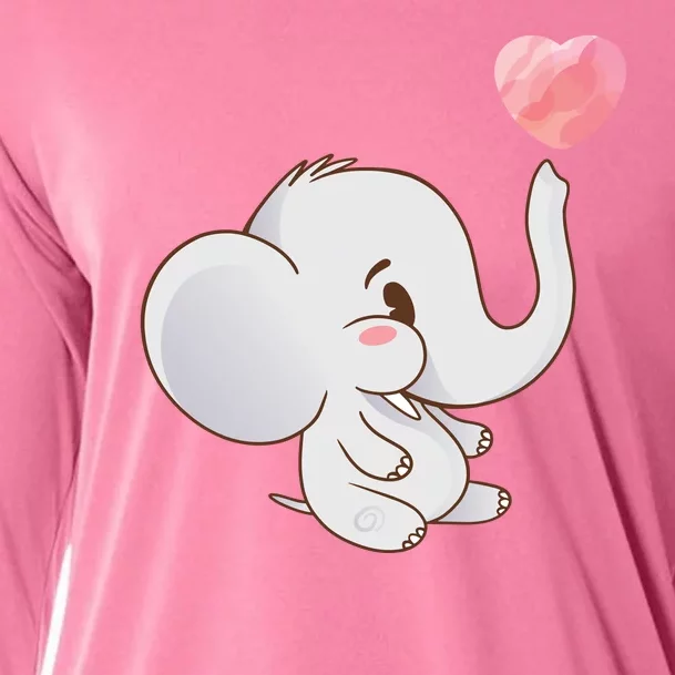 Baby Cute Elephant Cooling Performance Long Sleeve Crew