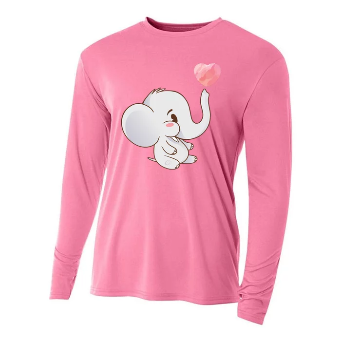 Baby Cute Elephant Cooling Performance Long Sleeve Crew