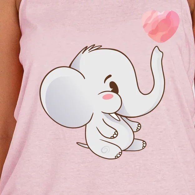 Baby Cute Elephant Women's Knotted Racerback Tank